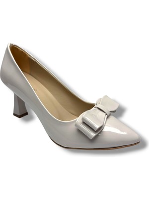 Cakgo Mengi 691-26 Rugan Deri Fiyonklu Ince Topuk Kadın Stiletto