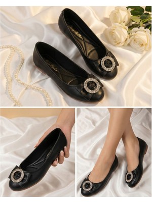 Slipcat Kadın Günlük Rahat Güneş Aksesuarlı Kadın Babet