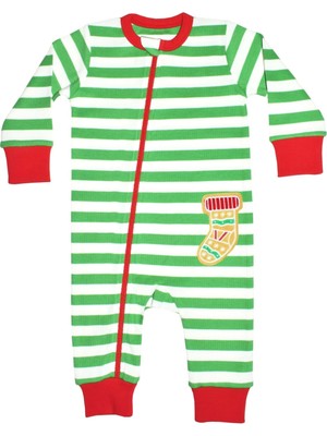 Organickid Cookie Bebek Yeşil Fermuarlı Tulum