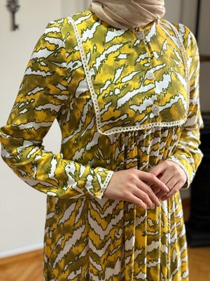 Fendel Desenli Dantel Detaylı Pamuk Elbise 1890 Navra | Fendel