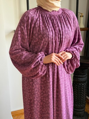 Fendel Reglan Kol Kesme Jakar Astarlı Şifon Elbise 1877 Navra | Fendel