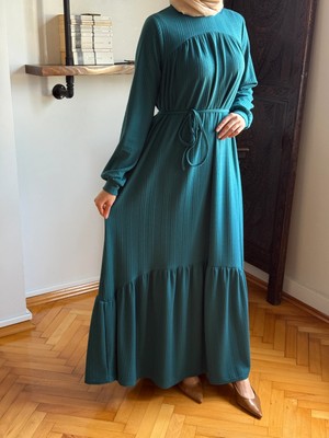 Fendel Roba ve Etek Büzgülü Örme Elbise 2419 Navra | Fendel