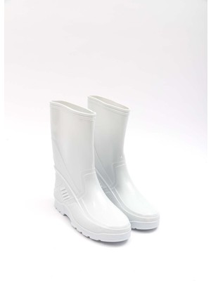 Gezer Beyaz Lastik Çizme (Su Geçirmez)
