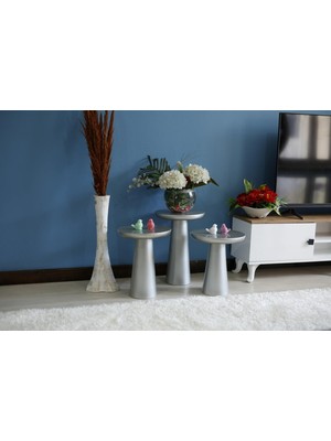 3'lü Konik Mantar Sehpa