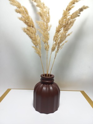 Emily Samy Ince Çizgili Vazo -  Modern & Minimal Dekoratif Obje, Salon ve Ofis Çiçeklik, Antiquity Gold