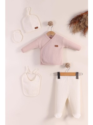 Kidello Gül Kurusu Petek 5'li Kız Bebek Zıbın Seti