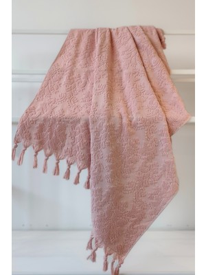 Sevim Otantik Saçaklı 90X150 Banyo Havlu - Pudra