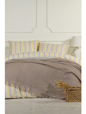 Elart Scatt Kombin Set Çift Kişilik Çeyiz Seti 5 Parça Sarı