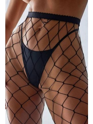 BMD Büyük Gözlü File Çorap - Siyah