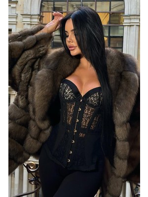 BMD Kristina Vintage Korse - Siyah