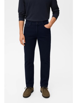 Damga Erkek Yüksek Bel Bol Paça Koyu Mavi Kot Pantolon