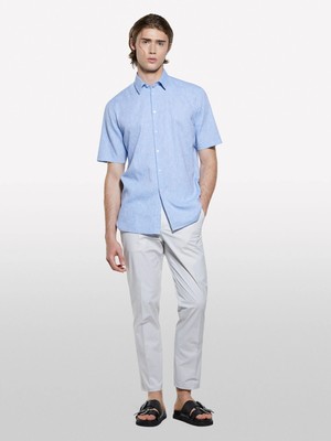 Sisley Pamuk Karışımlı Slim Comfort Fit Paraşüt Kanvas Pantolon Erkek Gri Pantolon - 325P4YTWSF05D