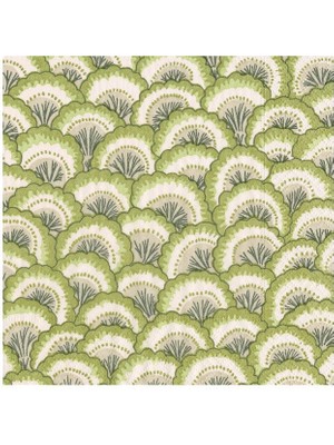 Caspari Pontchartrain Scallop Green Cocktail Napkins - 20 Per Package