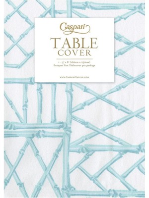Caspari Bamboo Screen Robin's Egg Paper Linen Table Covers - 1 Each