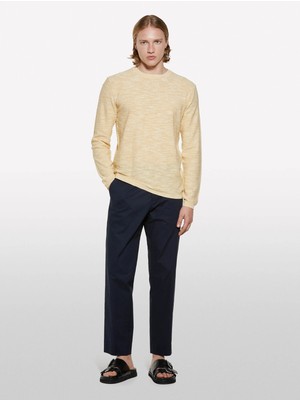 Sisley Pamuk Karışımlı Slim Comfort Fit Paraşüt Kanvas Pantolon Erkek Lacivert Pantolon - 325P4YTWSF05D