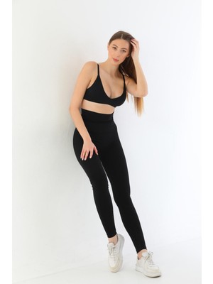 Les Passent Siyah Mı 3904 Göğüs Altı Yüksek Bel Toparlayıcı Tayt