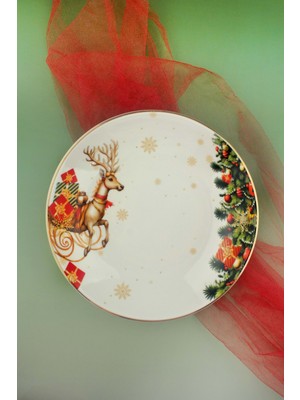 Bursa Porselen Dekor Christmas Gifts Altın Yaldızlı Porselen Salata Kasesi