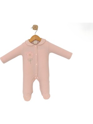 Little Emu Çiçek Nakışlı Waffle Tulum