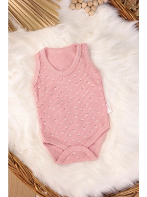 Kidello Gül Kurusu Minik Çiçekli Kız Bebek Zıbın Body