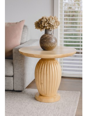 Verona Ahşap Orta Sehpa Naturel Renk Mantar Sehpa