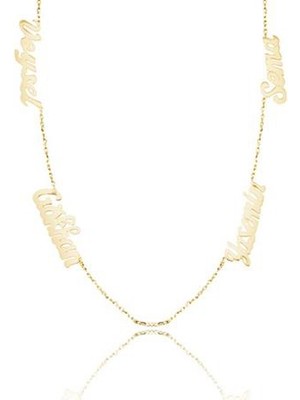 Diamond Line-Gülaylar 14 Ayar Altın İsimli Kolye