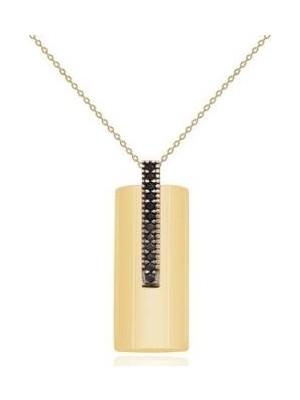 Diamond Line-Gülaylar 14 Ayar Altın Renkli  Kolye