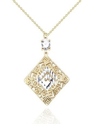 Diamond Line-Gülaylar 14 Ayar Fantazi Kolye(Zincirli)