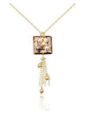 Diamond Line-Gülaylar 14 Ayar Altın  Kolye