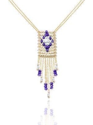 Diamond Line-Gülaylar 14 Ayar Altın Renkli Taşlı Klasik Kolye