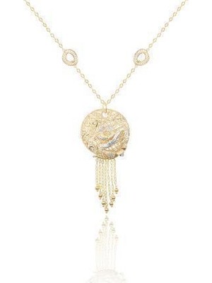 Diamond Line-Gülaylar 14 Ayar Altın  Kolye