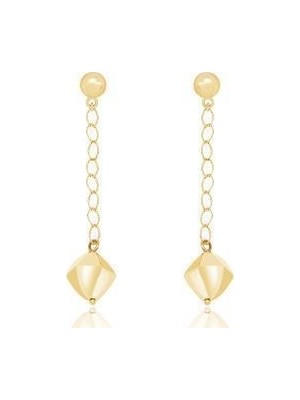 Diamond Line-Gülaylar 14 Ayar Altın Sallantılı Küpe