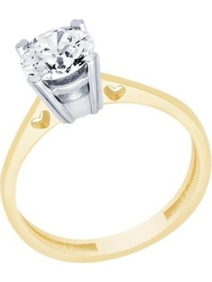 Diamond Line-Gülaylar  14 Ayar Tektaş Yüzük