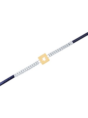 Diamond Line-Gülaylar 14 Ayar Sarı-Beyaz Altın Yıldız Bileklik