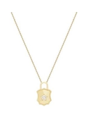 Diamond Line-Gülaylar 14 Ayar Altın Anahtar Kolye