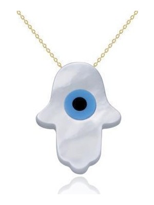 Diamond Line-Gülaylar 14 Ayar Altın Fatma Ana Eli Kolye