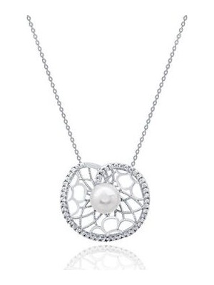 Diamond Line-Gülaylar 14 Ayar Altın İncili Kolye