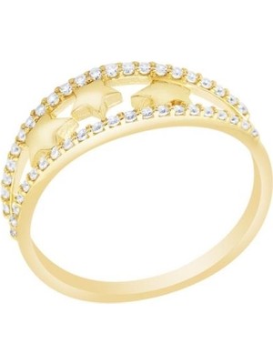 Diamond Line-Gülaylar  14 Ayar Yıldız Yüzük