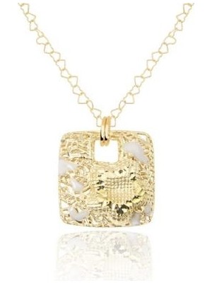 Diamond Line-Gülaylar 14 Ayar Altın Taşsız  Kolye