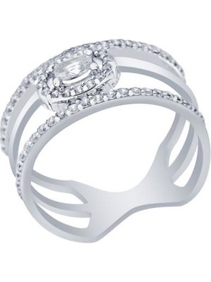 Diamond Line-Gülaylar  14 Ayar Baget Taşlı Yüzük