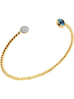 Diamond Line-Gülaylar 14 Ayar Altın Göz Bilezik