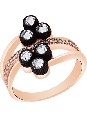 Diamond Line-Gülaylar  8 Ayar Elmas Görünümlü Yüzük