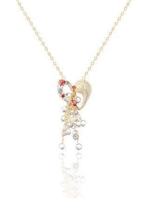 Diamond Line-Gülaylar 14 Ayar Altın Kalp Kolye