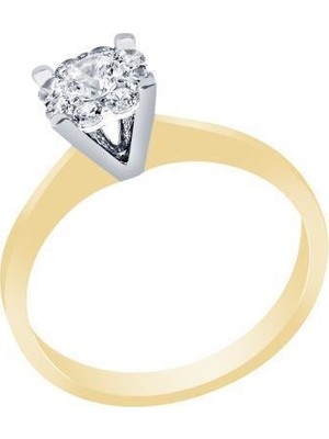 Diamond Line-Gülaylar  14 Ayar Tektaş Yüzük