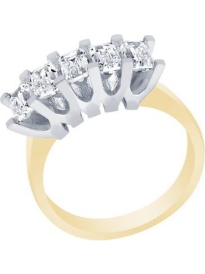 Diamond Line-Gülaylar  14 Ayar Baget Taşlı Yüzük