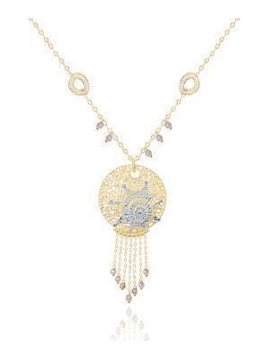 Diamond Line-Gülaylar 14 Ayar Altın  Kolye