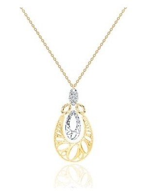 Diamond Line-Gülaylar 14 Ayar Altın Taşsız  Kolye