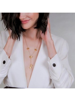 Diamond Line-Gülaylar 14 Ayar Altın Kalp Kolye