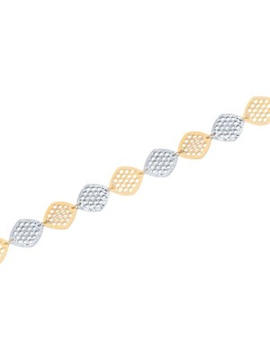 Diamond Line-Gülaylar 14 Ayar Altın Taşsız  Bileklik