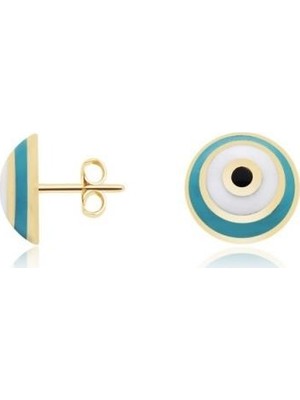 Diamond Line-Gülaylar 14 Ayar Altın Göz Çocuk Küpesi