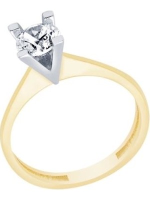 Diamond Line-Gülaylar  14 Ayar Tektaş Yüzük